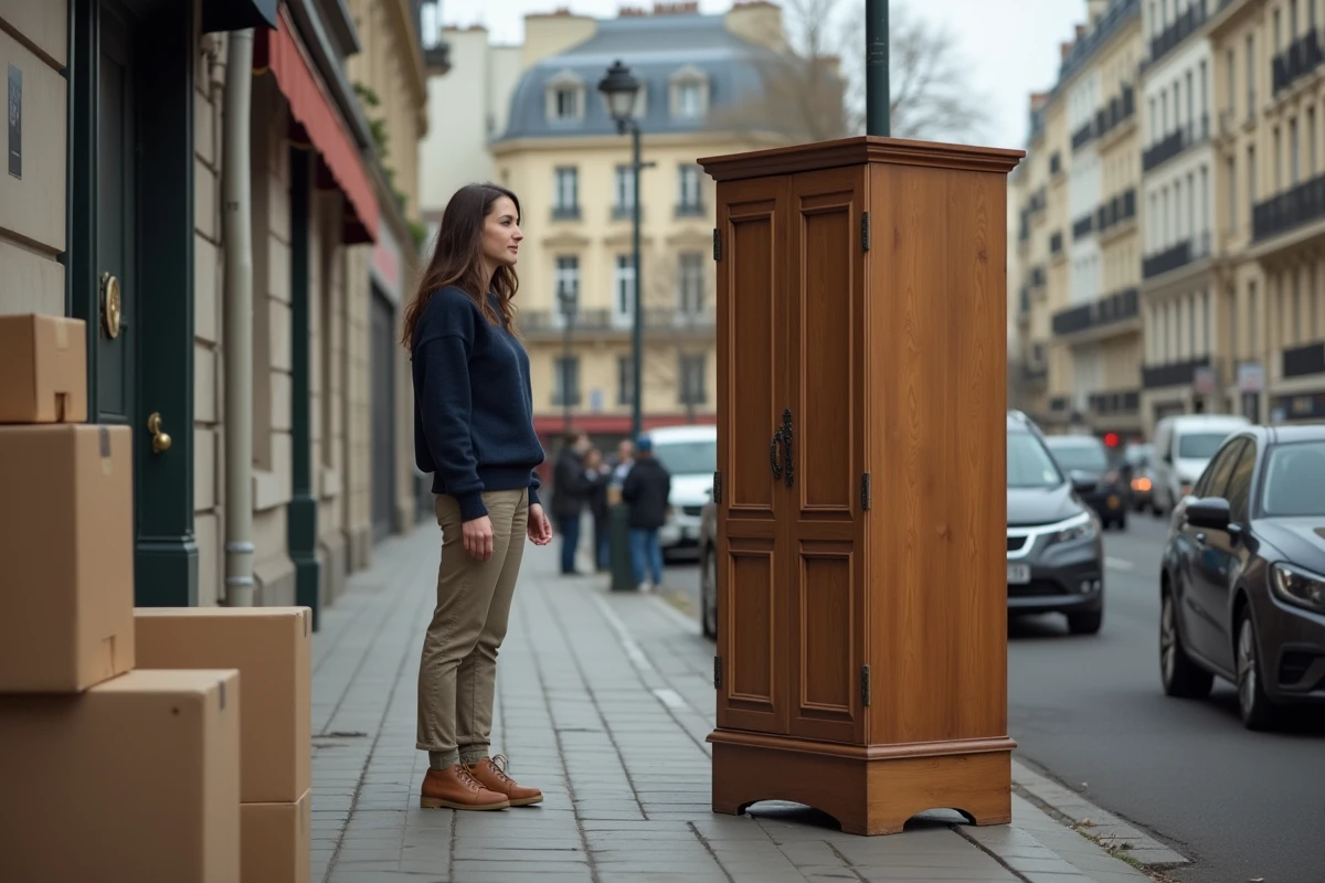 Jeune femme attendant près d