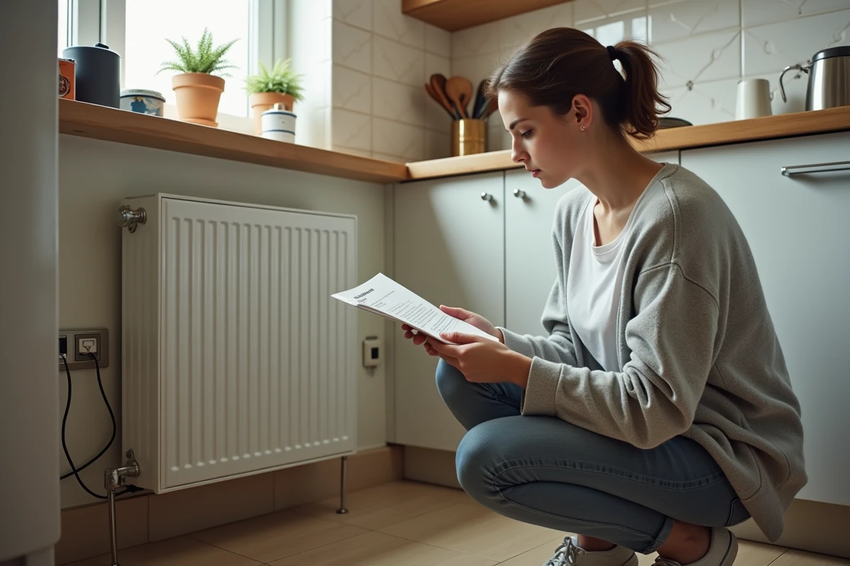 Jeune femme lisant un mode d