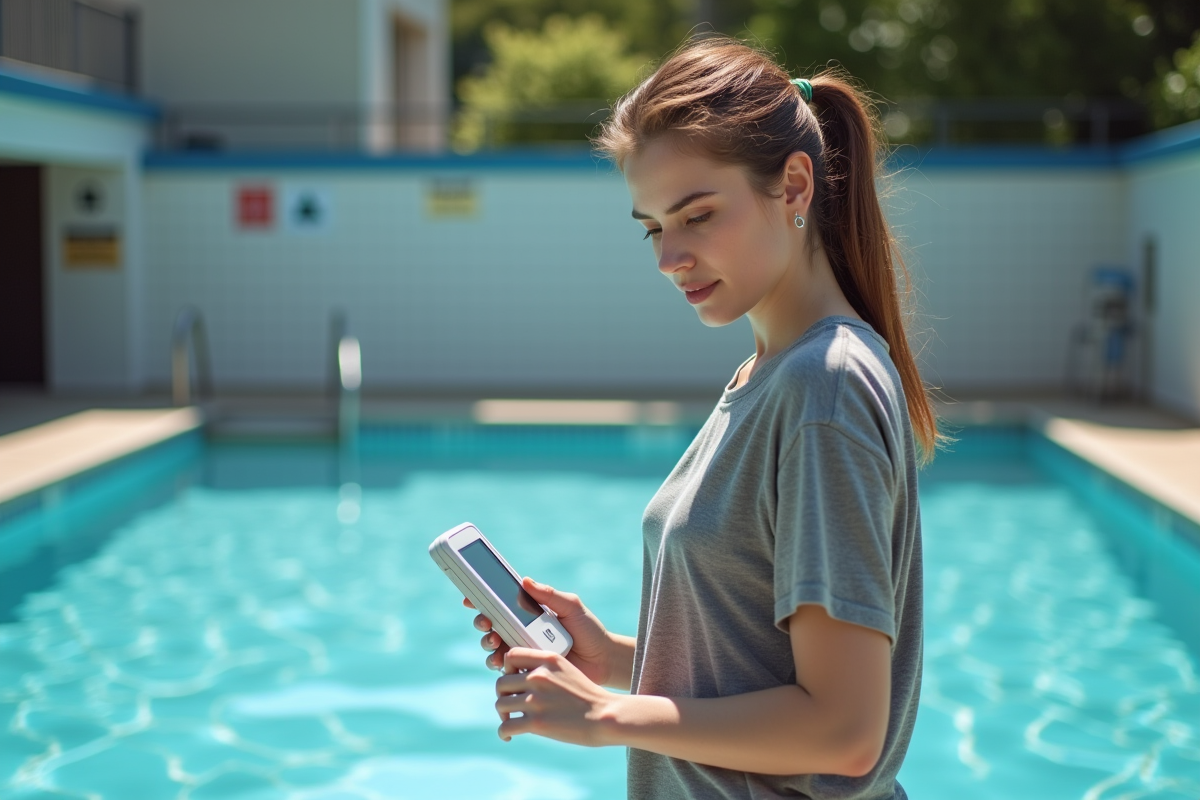 Jeune femme contrôlant la qualité de l